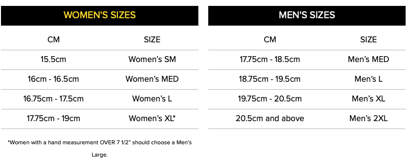 Men's X2 3-FC size guide